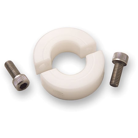 Shaft Collar, 1pc Clamp, Bore 26mm, OD 48mm, Plastic,MSP-26-P