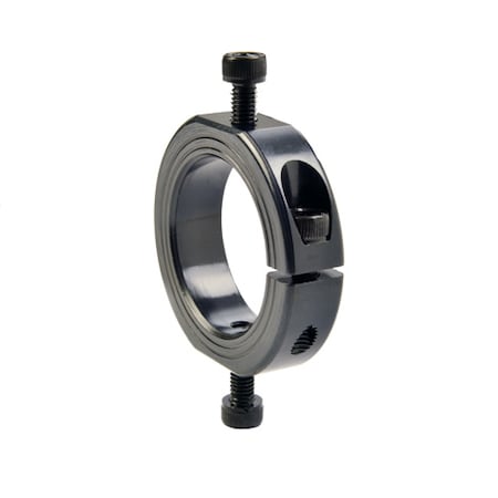 Mountable Collar, 1pc Clamp, Bore 0.7500", Steel, OD 40mm
