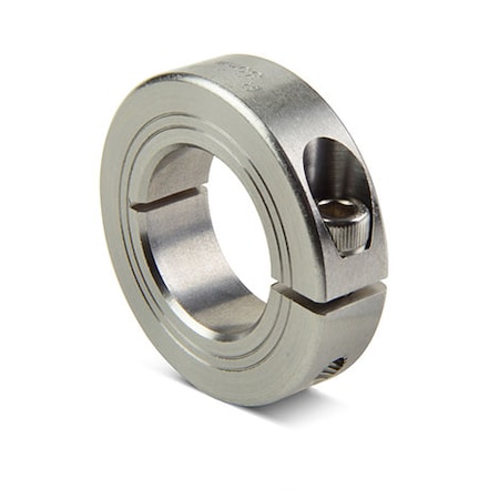 Shaft Collar, 1pc Clamp, Bore 1.3750", OD 57mm, 303 Stainless Steel
