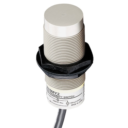 Capacitive, Cylindrical Proximity Sensor, 12 mm Dia., Plastic, 2 m, Bare Wire, 2 Wires, Unshielded