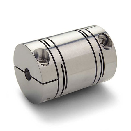 Slit Coupling, Clamp, Long, Bores 10x10mm, OD 20.0mm, Aluminum