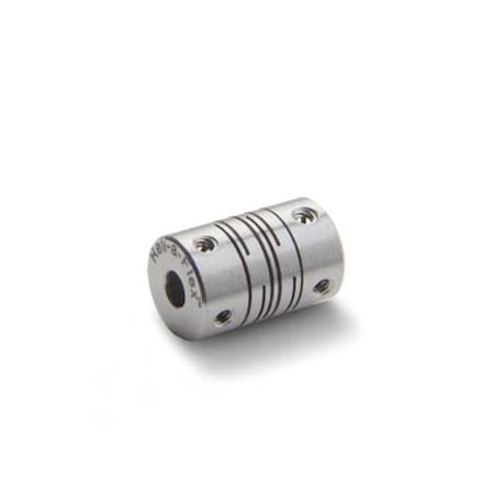 Slit Coupling, Set Screw, Short, Bores 3x2mm, OD 6.0mm, Aluminum