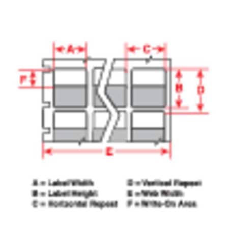 1" x 2-1/4" White on Translucent Label, Self Laminating Vinyl