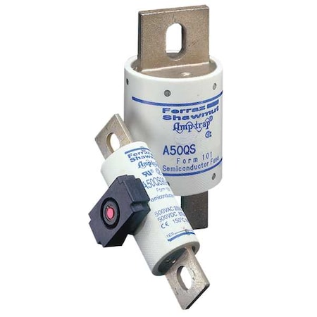 Semiconductor Fuse, 250A, Fast-Acting, 500V AC, Bolt-On