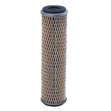 Pleated Filter Cartridge, 14 gpm, 10 Micron, 2-1/2" O.D., 19 3/4 in H