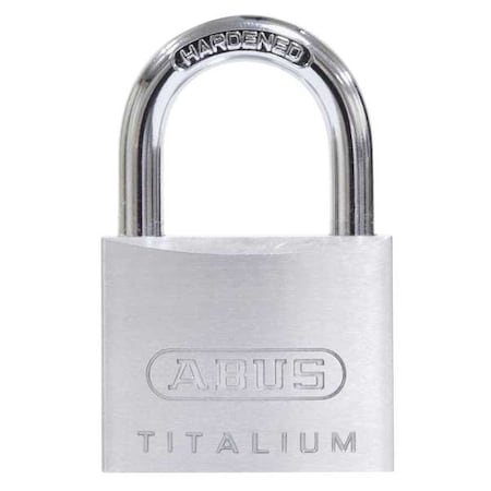 Lockout Padlock, Keyed Alike, Aluminum, Silver, 7/8 in Shackle Height, 1 9/16 in Body Width