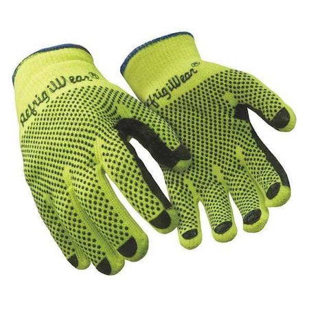 Hi-Vis Cold Protection Gloves, Acrylic Loop Terry Palm, Lime, M