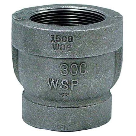 Reducing Coupling Reducer Coupling, 3/4" x 1/2" Pipe, FNPT, Malleable Iron, Class 300