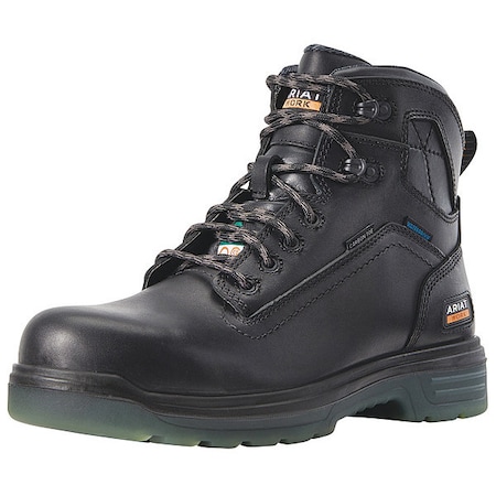 Men's 6 in Carbon Toe Work Boot, 9, Composite Toe, 6 in H, Black, 10029134