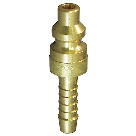 Coupler Plug,Hose Barb,1/4,Steel