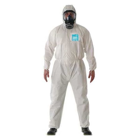 Hooded Coverall,Elastic,Bound,4XL,PK25