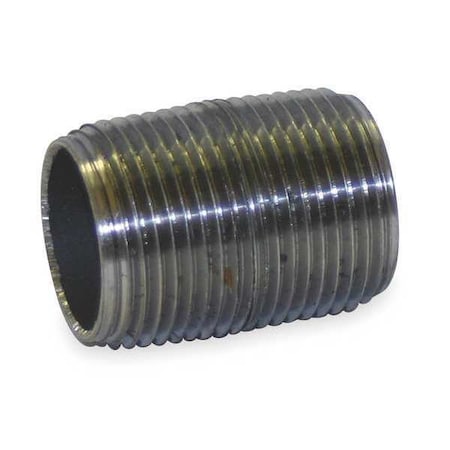 1/8" Close Black Pipe Nipple Sch 40
