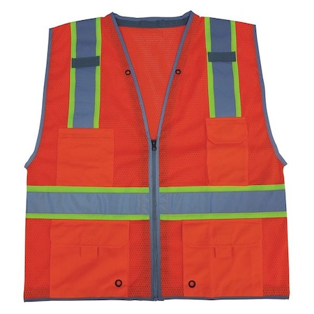 2XL Class 2 High Visibility Vest, Orange