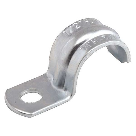One Hole Strap, Conduit; Pipe Use, 1 in, Steel, Zinc Plated