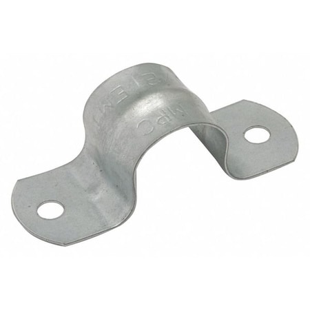 Two Hole Strap, Conduit; EMT; Pipe Use, 1 in, Steel, Galvanized