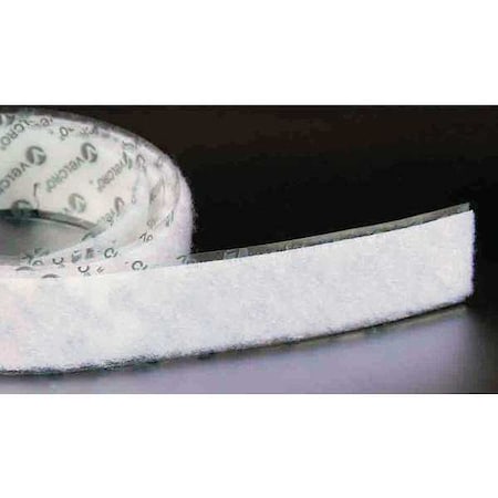Reclosable Fastener, Rubber Adhesive, 75 ft, 4 in W, White