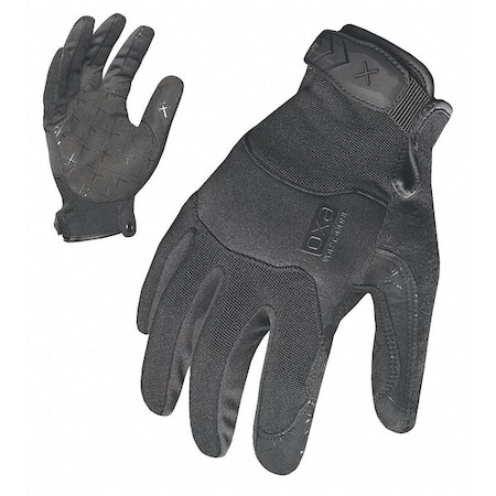 Mechanics Gloves, Synthetic Leather Palm, S, Black