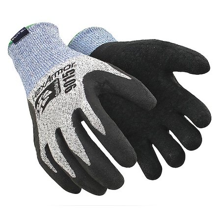 Cut Resistant Coated Gloves, Cut Level A7 ,Dipped ,Latex ,Rough ,M 1 PR