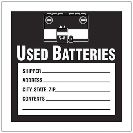 DOT Handling Label, Shipper_Address_City, State, Zip_Contents_, Paper, 6" W