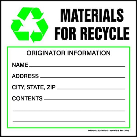 DOT Handling Label, Paper, 6" W, 6" H