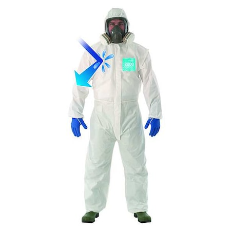 Hooded Coverall,Bound,Whites,5XL,PK25