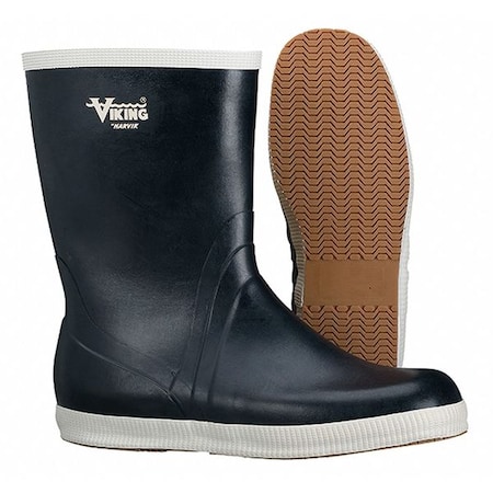Unisex Mariner Kadett Marine Mid Rubber Boots, Plain Toe, 10" Height, Blue, 11