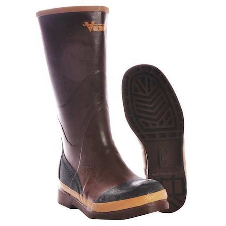 Unisex Viking(R) Tall Rubber Boots, Plain Toe, 16" Height, Brown, 13