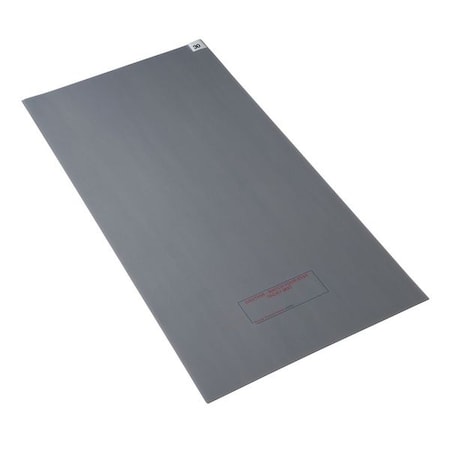 Disposable Tacky Mat, Polyethylene, 1.5 mil Thick, 26 in W x 45 in L, Gray, 30, 4 PK