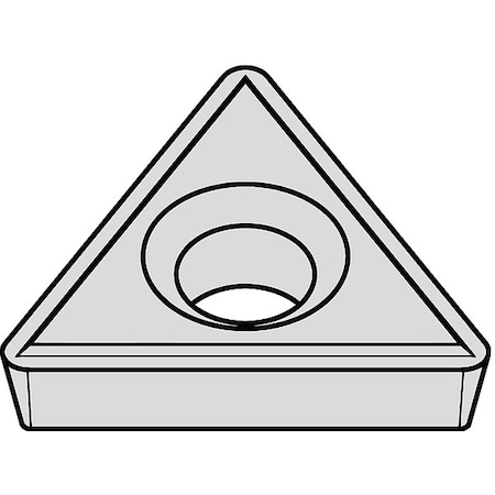 Triangle Turning Insert, Triangle, 3/8 in, TPHH, 0.0312 in, Carbide