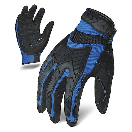 Impact Mechanics Glove,Blue/Black,S,PR