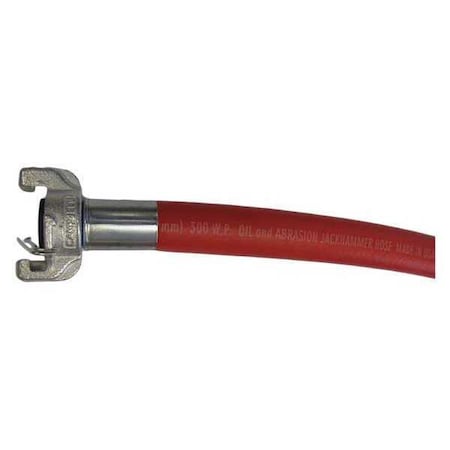 3/4" x 25 ft EPDM Coupled Air Hose 140 psi Red