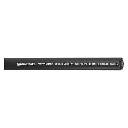 Air Hose,1/2" ID x 25 ft.,Black