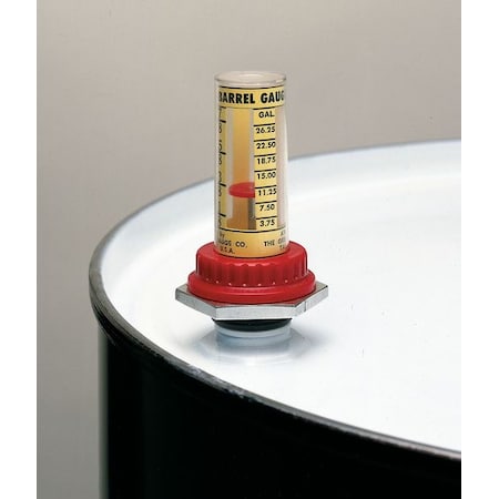 Barrel Level Gauge, 55 Gal, 3/4"NPT,SSR