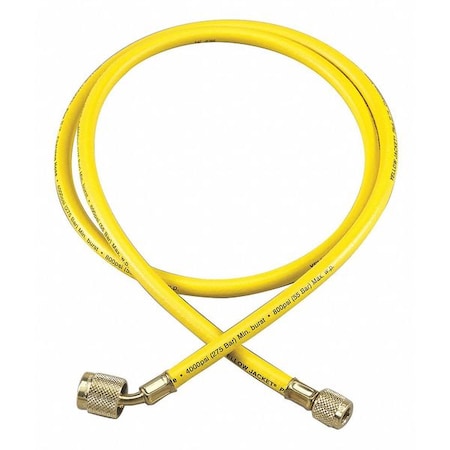 Charging/Vacuum Hose,12" L,Brass Fitting