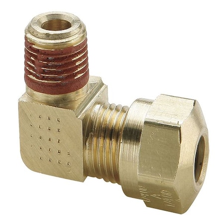Elbow, Brass, Comp. 1/4 in, MNPT 3/8 in