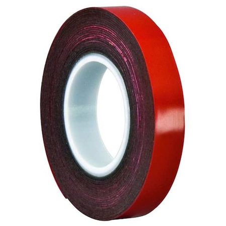 Double-Sided Foam Tape, 1/2 in W, 5 yd L, 1/32 in, Polyethylene Foam, Double-Sided