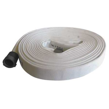 Fire Hose, Double Jacket, 50 ft. Length, 1 1/2 in Hose Inside Dia., EPDM Hose Tube, MNH Fitting A