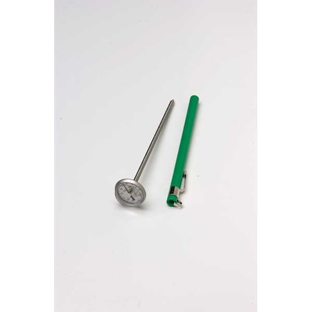 5" Stem Analog Dial Pocket Thermometer, -40 Degrees to 70 Degrees F