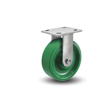 8" X 2" Non-Marking Polyurethane X-Treme Rigid Caster, No Brake, Loads Up To 1000 lb