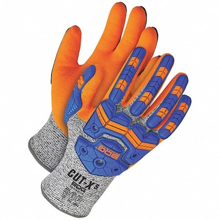 Cut-Resistant Impact Gloves, Cut Level A5 ,Nitrile ,Sandy ,L 1 PR