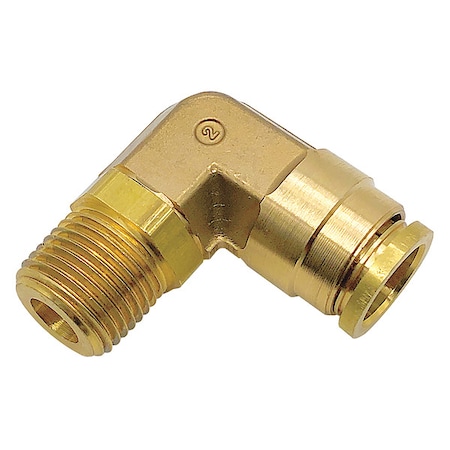 Elbow,Brass,Push-Fit3/8in,MNPT1/8in