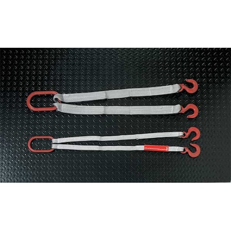 Web Sling, Type X, 3 ft L, 1 in W, Polyester, Silver