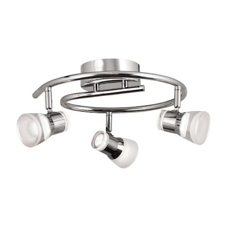 Gage 3 Light Rnd LED Fixed Rail,Chrome