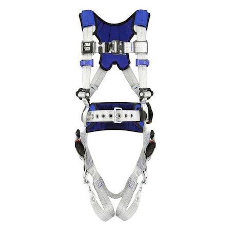 ExoFit(TM) X100 Fall Protection Harness, XL, 420 lb, Quick-Connect Chest/ Tongue Leg Straps