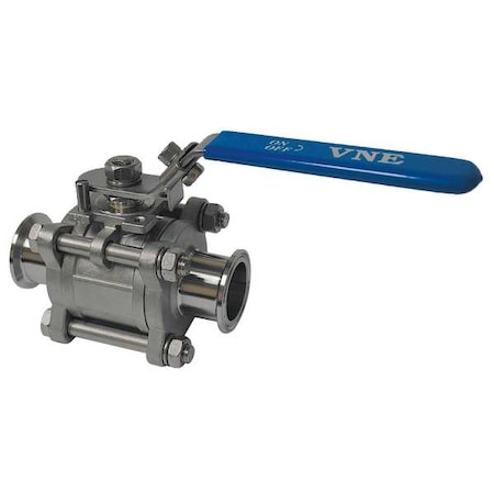 1/2" Clamp Stainless Steel Sanitary Ball Valve 2-Way