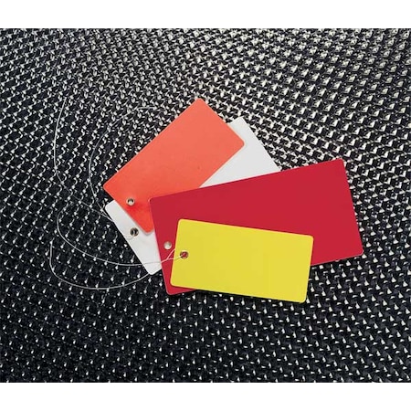 Shipping Tag, Vinyl, 3-3/4" H x 1-7/8" W, Yellow