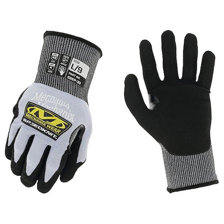 Knit Gloves, Cut Level A3 ,Nitrile ,Sandy ,L ( 9 ) 1 PR