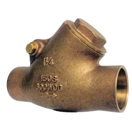 1" Solder Bronze Swing Y Check Valve