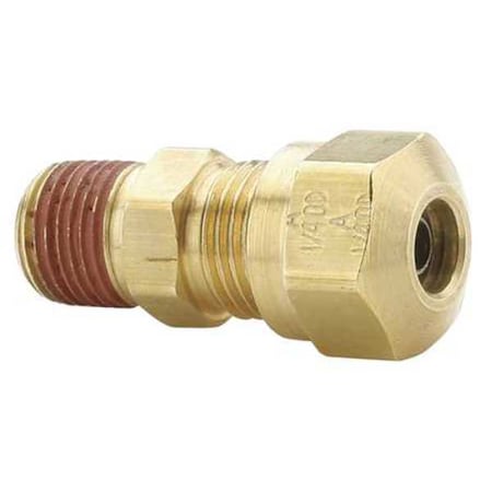 Strt, Brass, Comp. 3/8 in, MNPT 1/4 in