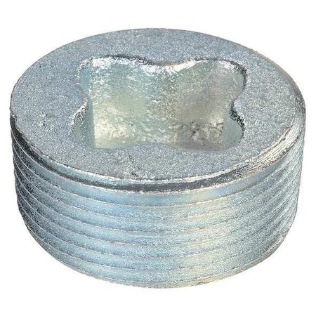 IMC Plug, 2 in, Threaded, Aluminum, Zinc Plated, Silver